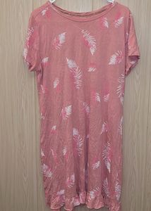 Cute Feather Print Nightgown