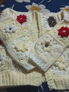 Floral Crochet Cardigan