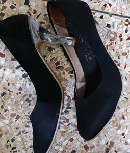 Black Heels with Clear Stiletto Heel