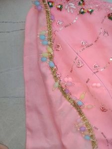 beautiful pink suit with dupatta .padosi girl geor