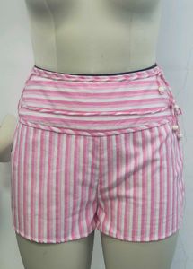 Striped Pink High-Waisted Shorts