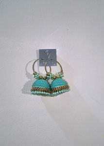 Turquoise Jhumka Earrings set of 2🤌🌸
