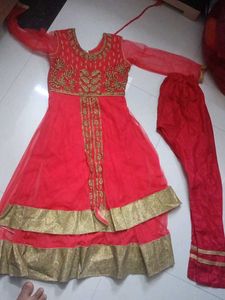 Gorgeous Red & Gold Ethnic Kurta Set