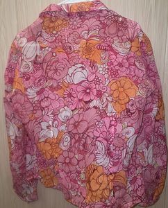 Y2k Floral Print Button-Up Shirt
