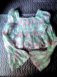 Floral Ruffle Peplum Blouse