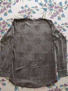 Men Gray Full Sleeve Tshirt