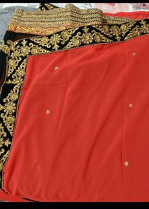 peach saree with blouse