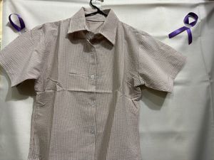 Striped Button-Up Shirt