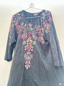 Embroidered Green Kurta