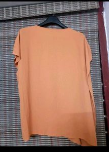 Chic Asymmetrical Orange Tunic Top