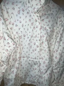 Floral Print Button-Down Jacket