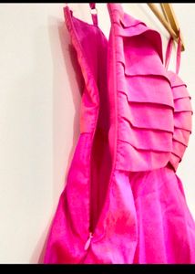 Hot Pink Ruffled Peplum Top