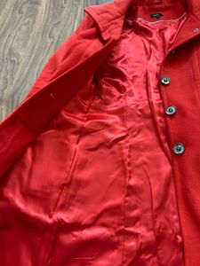 Vibrant Red Wool Blend Coat from Next