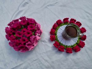 Crochet Lily Of The Valley Flower Coaster Set🌼🌸