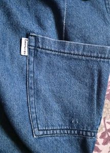 Trendy Blue Denim Cargo Pants