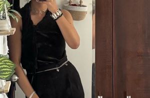 Imported Dark Green velvet top