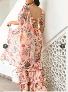 Designer Floral  saree with blouse