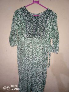 Stylish Green Printed Kurta