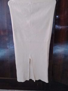 Ribbed Knit Midi Skirt