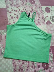 Green Sleeveless Tank Top