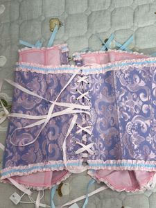 Women's Purple Lace Corset Top