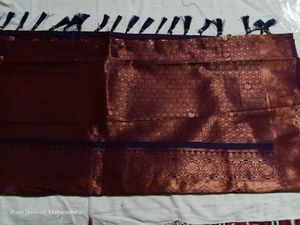 Elegant purple copper Sitlk Saree with Intricate W