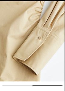 ✨ H&amp;M Gathered Poplin Shirt Dress