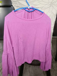 Chic Pink Bell Sleeve Top