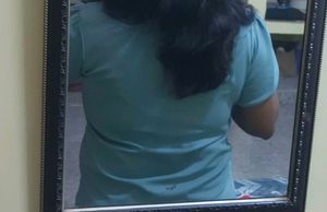 Aqua Blue Tie-Neck Top