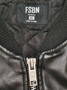 FSBN Faux Leather Varsity Jacket