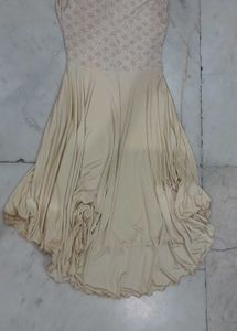 Elegant Beige Ethnic Gown