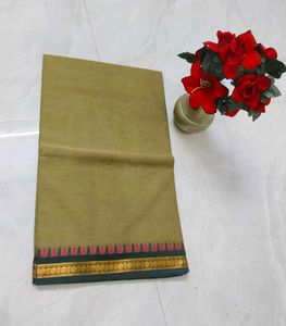 Elegant pure cotton Saree with Double side Border