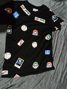 Black Graphic Print T-Shirt