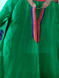 Green Embroidrery Anarkali Kurti
