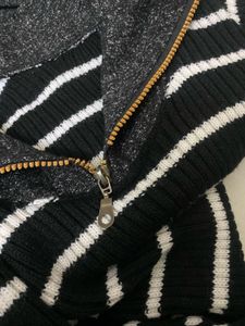 Striped Knit Dress with Tiered Skirt