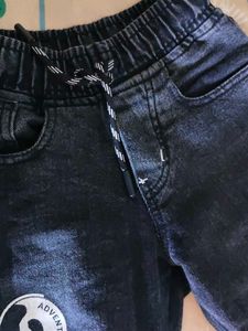 Boys Black Cargo Jeans
