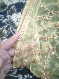 Embroidered Gold Dupatta
