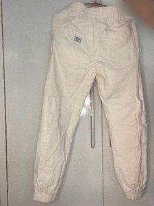 Cream Cargo Jogger Pants