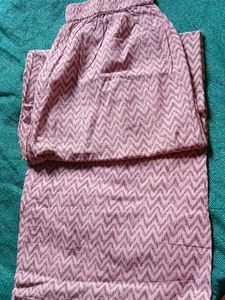 Stylish Pink Zigzag Print Palazzo Pants