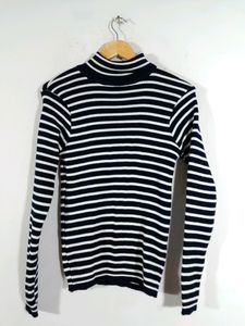 Navy Blue and White Top ( Women's)