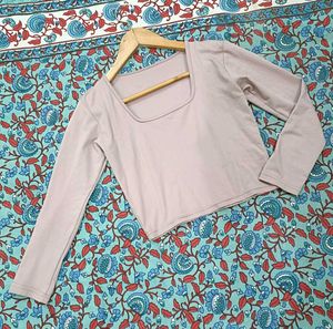 Mauve lavender full sleeves top