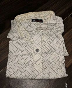 Patterned Button-Down Shirt