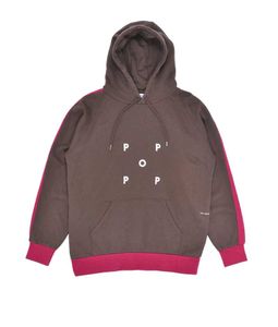 Brown Hoodie with Pink Accents