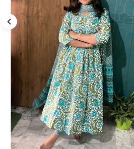 Beautiful Blue Floral Kurta Set