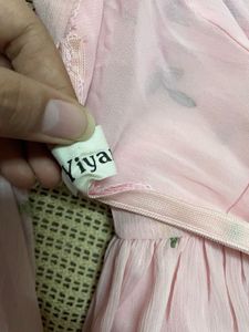 Pink Floral Embroidered Dress
