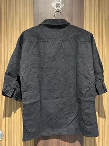 Stylish Black Short Sleeve Button-Up Shirt
