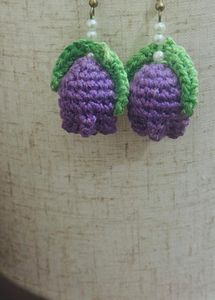 Handmade Crochet Tulip Earrings