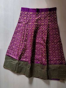 Purple and green Ethnic lehenga