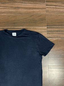 authentic zara Navy Blue T-Shirt