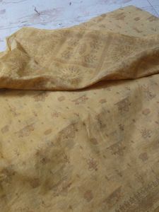 Beautiful Yellow Saree with Intricate Prints